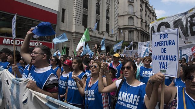 Marcha docente en Buenos Aires