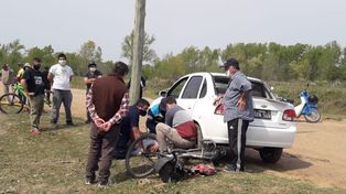 La primera imagen que circuló el viernes luego del accidente.&nbsp; 