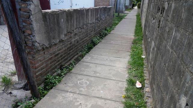 El ingreso al pasillo donde ocurrió el crimen en la ciudad de Rosario&nbsp;
