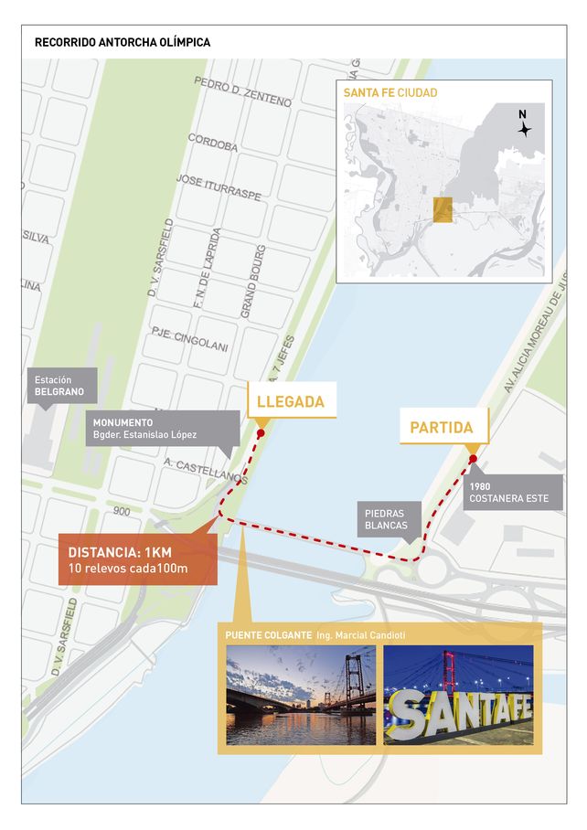 Por primera vez, la antorcha Olímpica recorrerá sitios emblemáticos de la ciudad