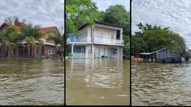 Dramática crecida del Paraná en una ciudad turística: se rompieron las defensas y el agua avanza sobre la zona urbana