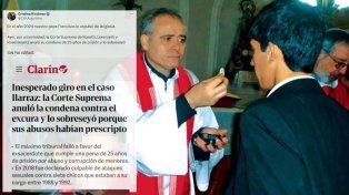 Cristina Fernández criticó a la Corte por sobreseer al excura Ilarraz: Sin palabras
