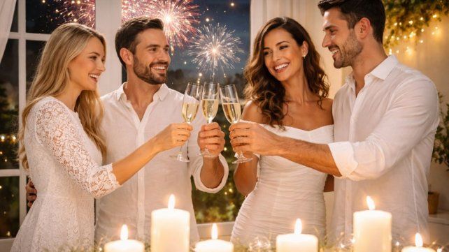 Vestirse de blanco y encender velas del mismo color para el brindis de Año Nuevo