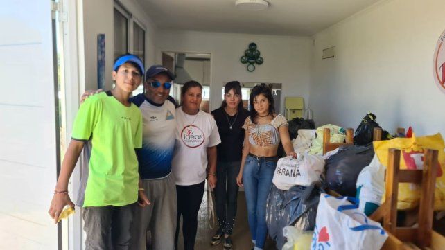 Las donaciones son recibidas en las instalaciones de la Ecenaa y luego son llevadas al barrio.