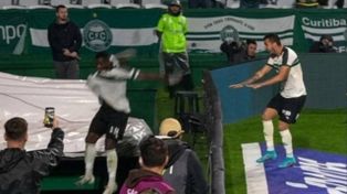 Festejó su gol, cayó en un pozo y el VAR lo anuló: la insólita secuencia en el fútbol brasileño