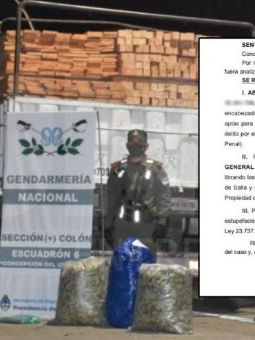 La Justicia absolvió a un camionero que transportó 67 kilos de hojas de coca