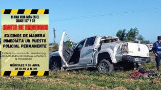 Vecinos de Hasenkamp, María Grande, El Pingo, Alcaráz, Bovril y zona piden presencia policial y obras de rotonda e iluminación en el cruce de rutas 127 y 32