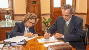 Isa Castagnino firmó convenio para el control y fiscalización minera.