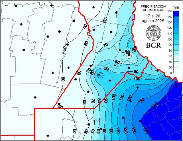 ¿Cuál fue el impacto de las últimas lluvias en la región núcleo?