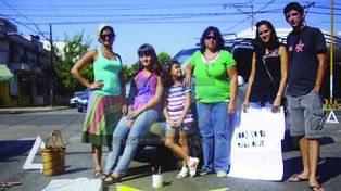 Pintaron una estrella amarilla para generar conciencia vial en los santafesinos