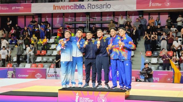 El podio del judo de Rosario