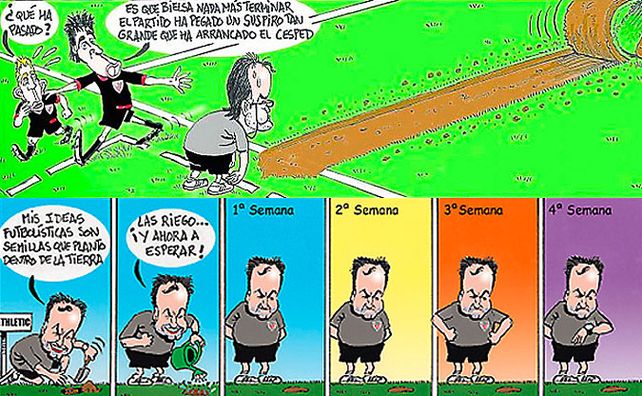 El comic de las andanzas del Loco Marcelo Bielsa