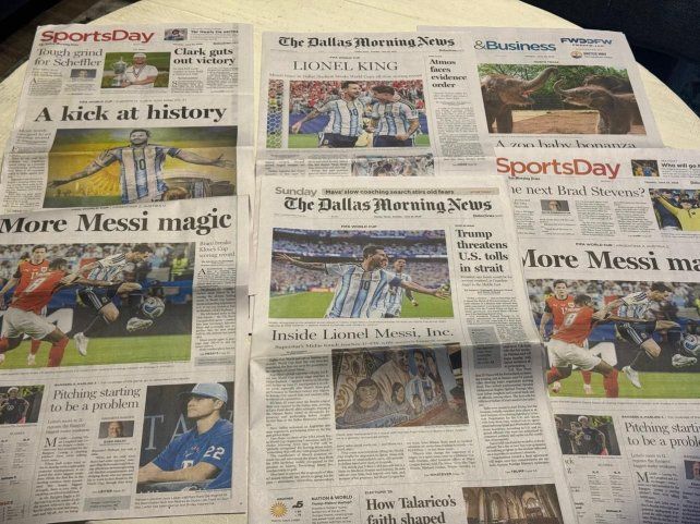 Los diarios de Dallas ponen todo el foco en el astro rosarino Lionel Messi.