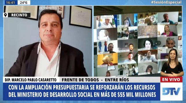 El diputado Casaretto asegur&oacute; que reforzar&aacute;n los recursos del Ministerio de Desarrollo Social.&nbsp;