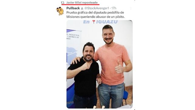 Repudio a Javier Milei por banalizar la pedofilia
