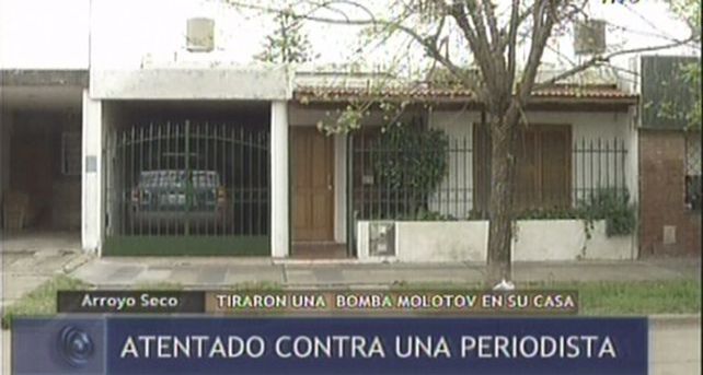Atacaron con una bomba molotov la casa de una periodista de Arroyo Seco