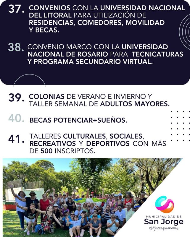 El intendente Juan Pablo Pellegrino presentó 50 grandes proyectos para San Jorge en 2025