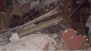 Tras el derrumbe, clausuran y desalojan la Casa del Brigadier López