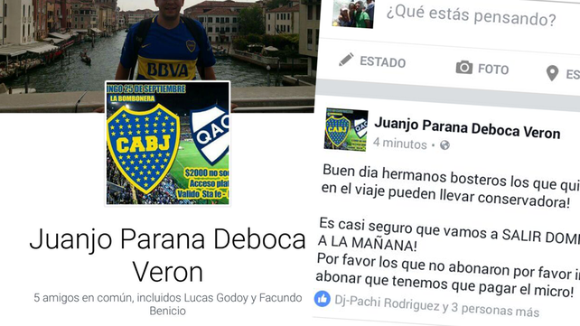 Estafan a hinchas de Boca