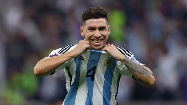 Cachete Montiel convirtió el último penal en la consagración de Argentina en Qatar. Este domingo estará en Arroyito.
