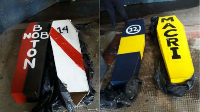Secuestran cuatro ataúdes escondidos en el Gigante y uno tenía escrito Macri