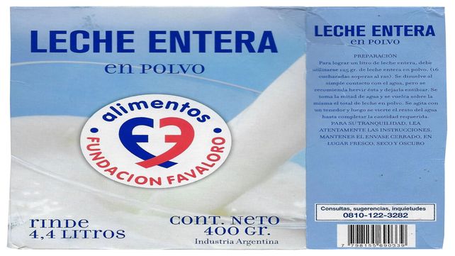 Prohíben en Santa Fe la venta de leche en polvo de la Fundación Favaloro