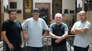 Canillitas. Exequiel Denhoff, Gabriel Zacnún, Osvaldo Bunetta y César Barbán