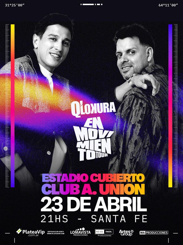Del cuarteto al mejor rock nacional del país: Q Lokura y Calamaro se presentan en el Estadio Cubierto de Unión en abril