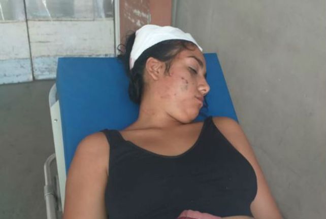 Así llegó Candela a la guardia del Hospital Provincial.&nbsp;