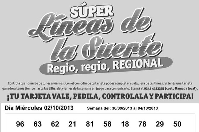 Seguí jugando con las Súper Líneas de las Suerte