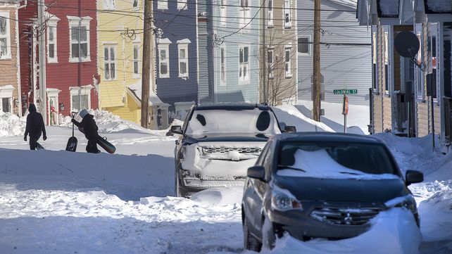 Tormenta de nieve histórica en Canadá