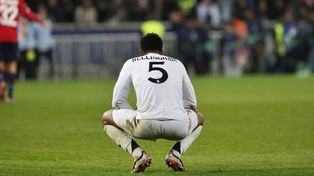 El inglés Bellinghan, luego de una derrota de su equipo, el Real Madrid.