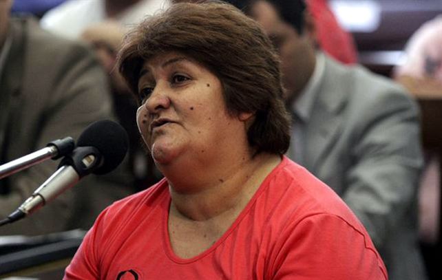 Molina durante el juicio por la desaparición de Marita Verón.