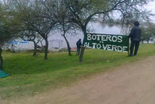 Boteros acampan y piden volver a trabajar. Gentileza Alto Verde Noticias
