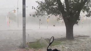 San Rafael de Mendoza sufrió una fuerte tormenta de viento, lluvia y granizo