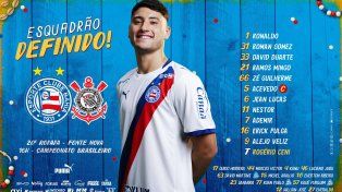 Alejo Veliz debutó en Brasil: fue titular, no convirtió, fingió una agresión y desató un tumulto