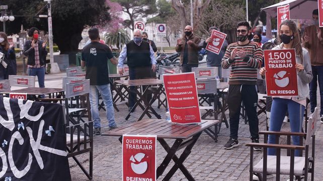 Protesta de gastronómicos y hoteleros en Paraná&nbsp;