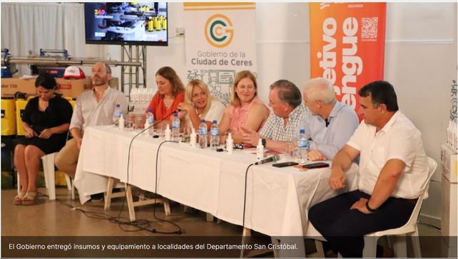Objetivo Dengue: Provincia entregó insumos y equipamiento en el Departamento San Cristóbal