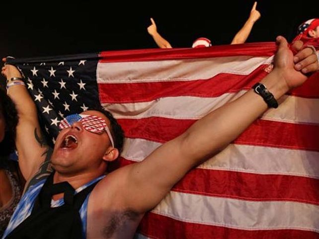 Los hinchas de Estados Unidos, como locos en Brasil