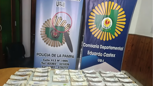 El dinero recuperado de la mochila