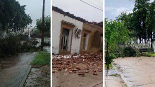 A raíz de la fuerte tormenta que afectó a Diamante en las primeras horas de la mañana, los vecinos sufrieron anegamientos y son asistidos por Defensa Civil