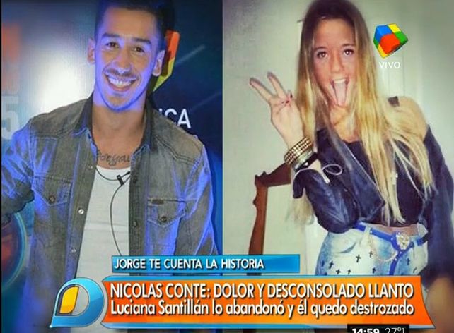 Nicolás Conte y un desgarrador llanto por amor