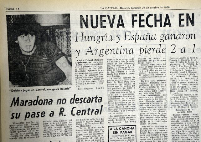 Maradona pudo ser canalla a finales del 78