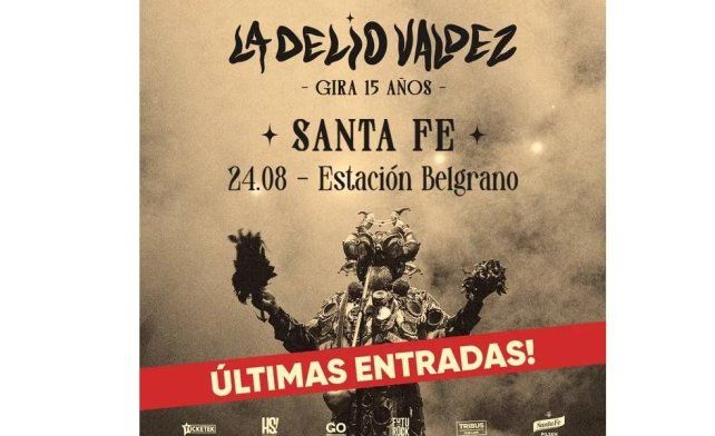 Santa Fe: últimas entradas para el show de La Delio Valdéz