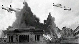 Bombardeos a Casa Rosada y Plaza de Mayo: lanzaron 14 toneladas de explosivos, un saldo de 2000 heridos y más de 350 muertos.&nbsp;
