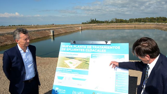 Macri inauguró una obra en San Luis.