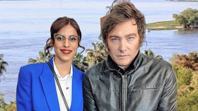 Rebeca Fleitas junto a Javier Milei: preparan el desembarco del libertario en Entre Ríos.