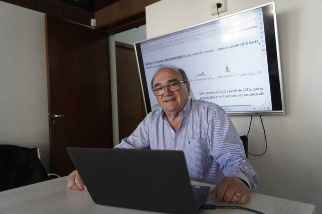 Daniel Cantalejo en las oficinas de Argensol, en el Palacio Minetti. 