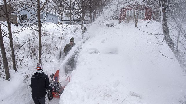 Tormenta de nieve histórica en Canadá