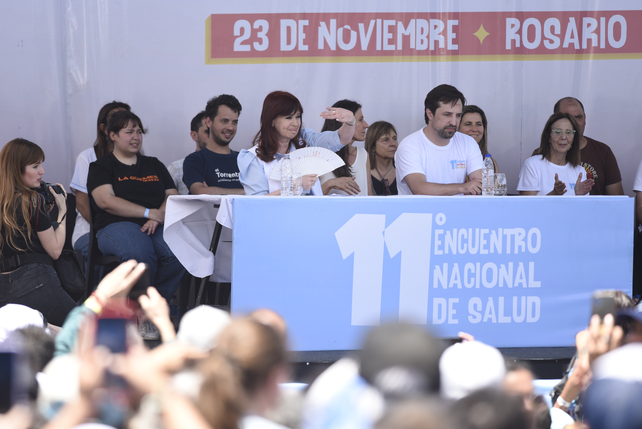 Cristina Fernández en el 11° Encuentro Nacional de Salud en Rosario.